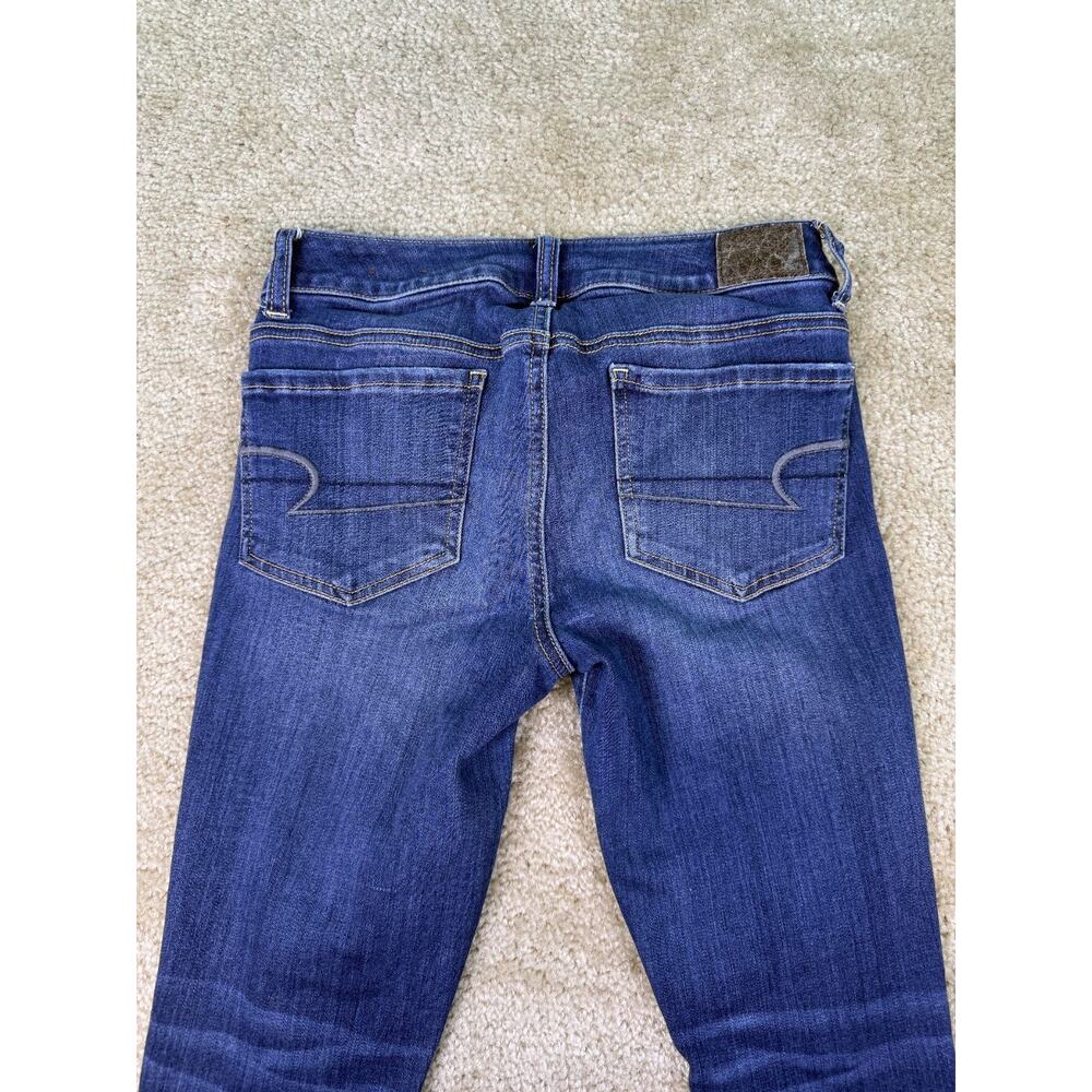 American Eagle Women Blue Super Stretch Jegging Distressed Size 2 Short C391 - Picture 7 of 16